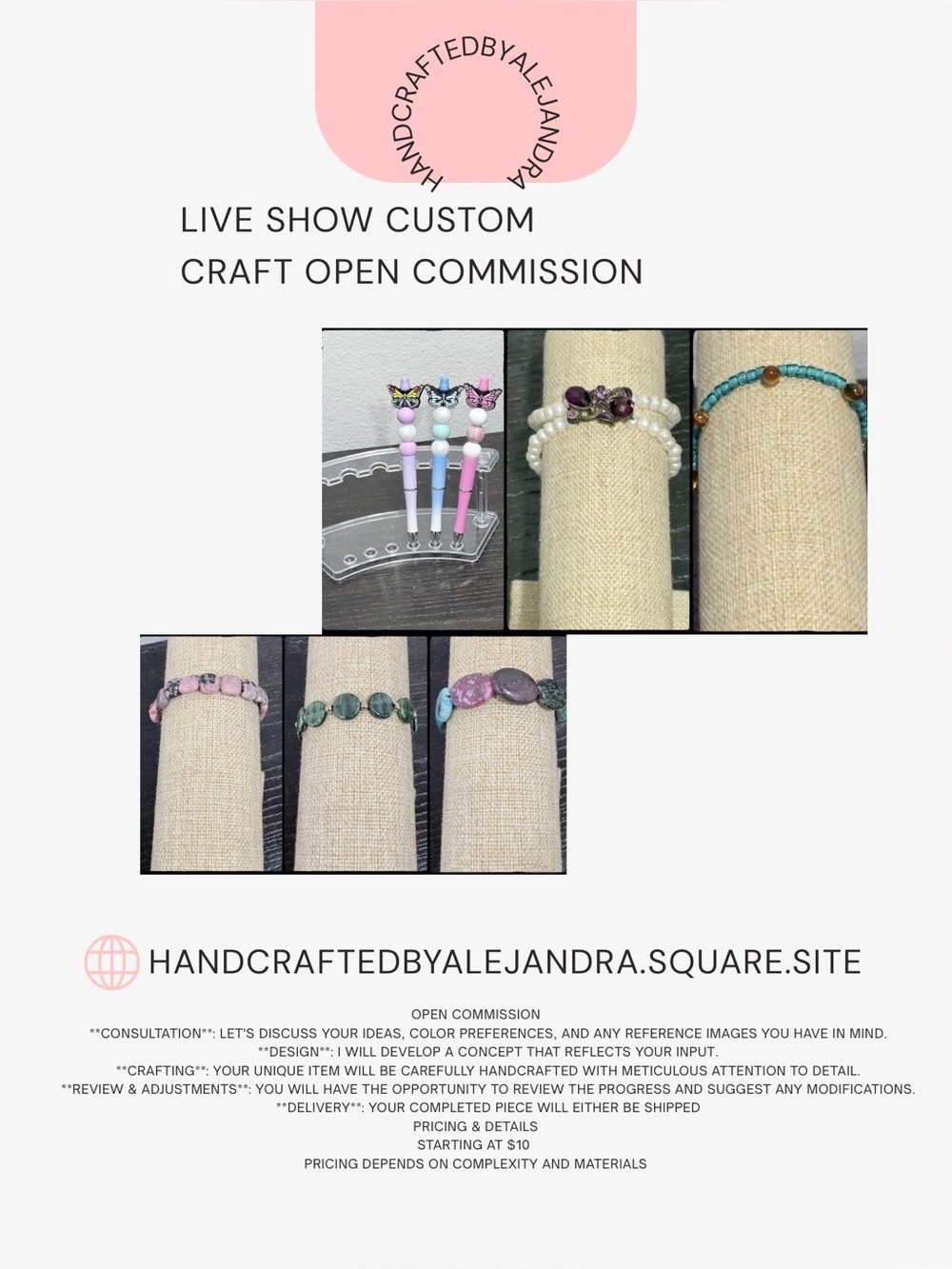 Live show flyer and Customize jewelry request flyer